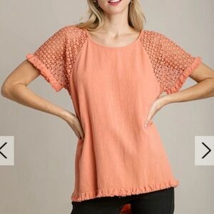 Sale!! Umgee Crochet Short Sleeve top